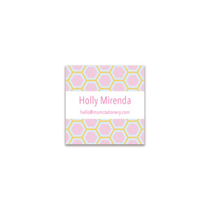 Honeycomb Square Sticker - Honey