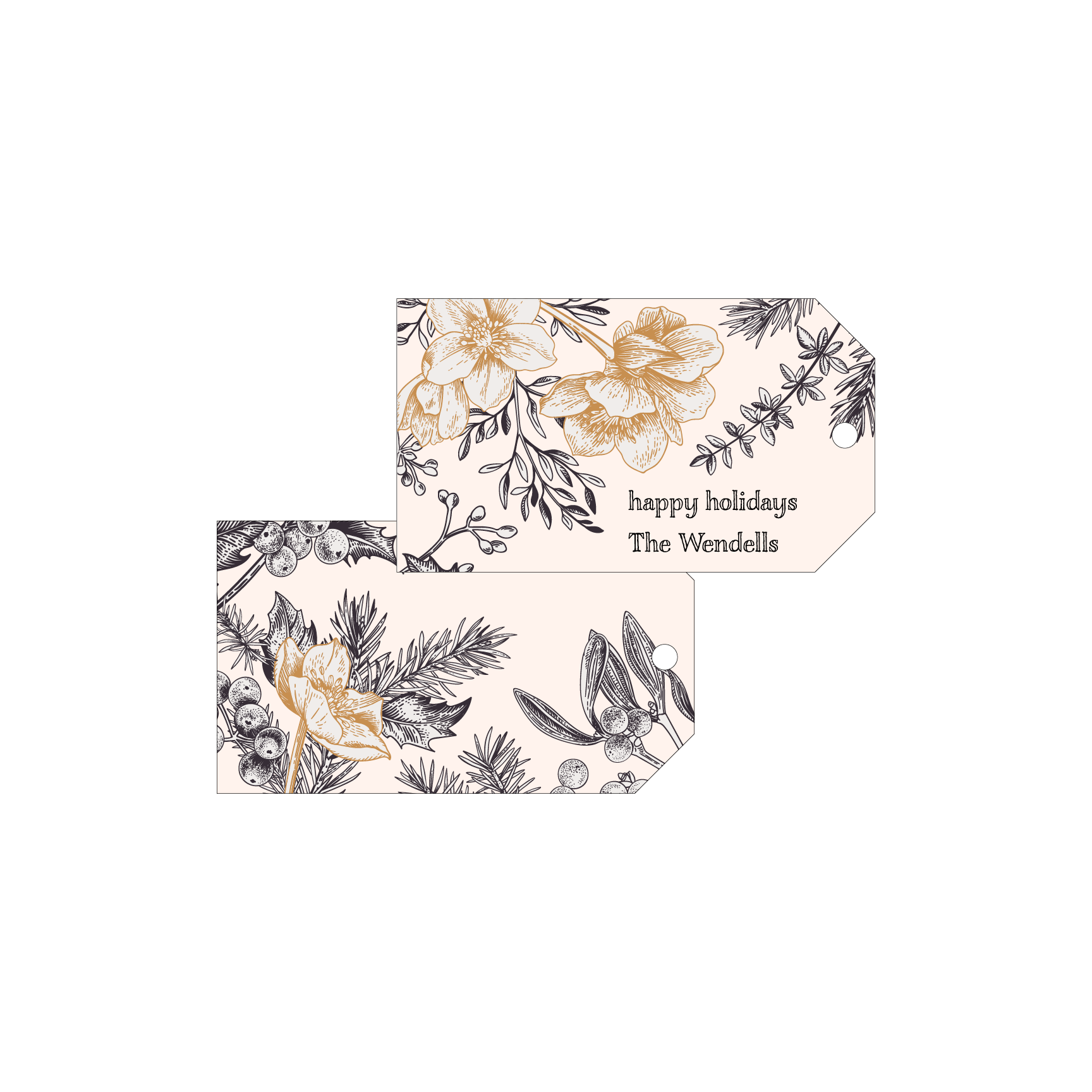 Vintage Floral Gift Tag